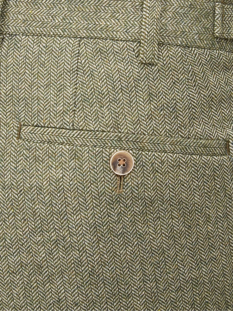 Skopes Green Tailored Fit Jude Tweed Suit: Trousers - Image 4 of 4