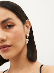 White Pearl Drop Earrings - Image 1 of 3