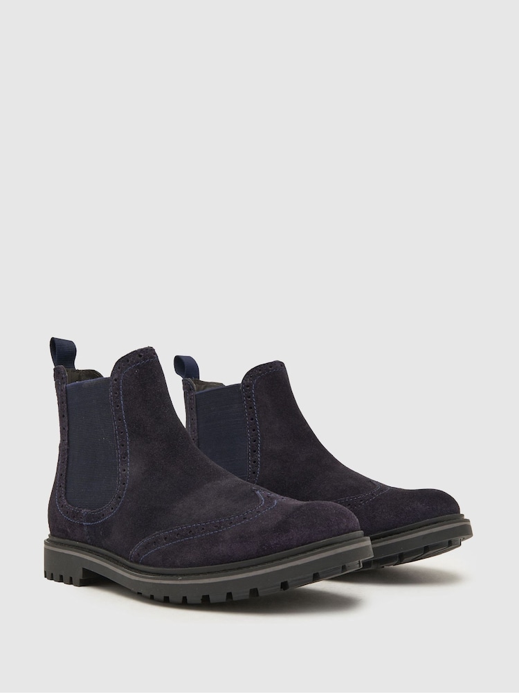 Schuh Blue Damian Brogue Boots - Image 2 of 4