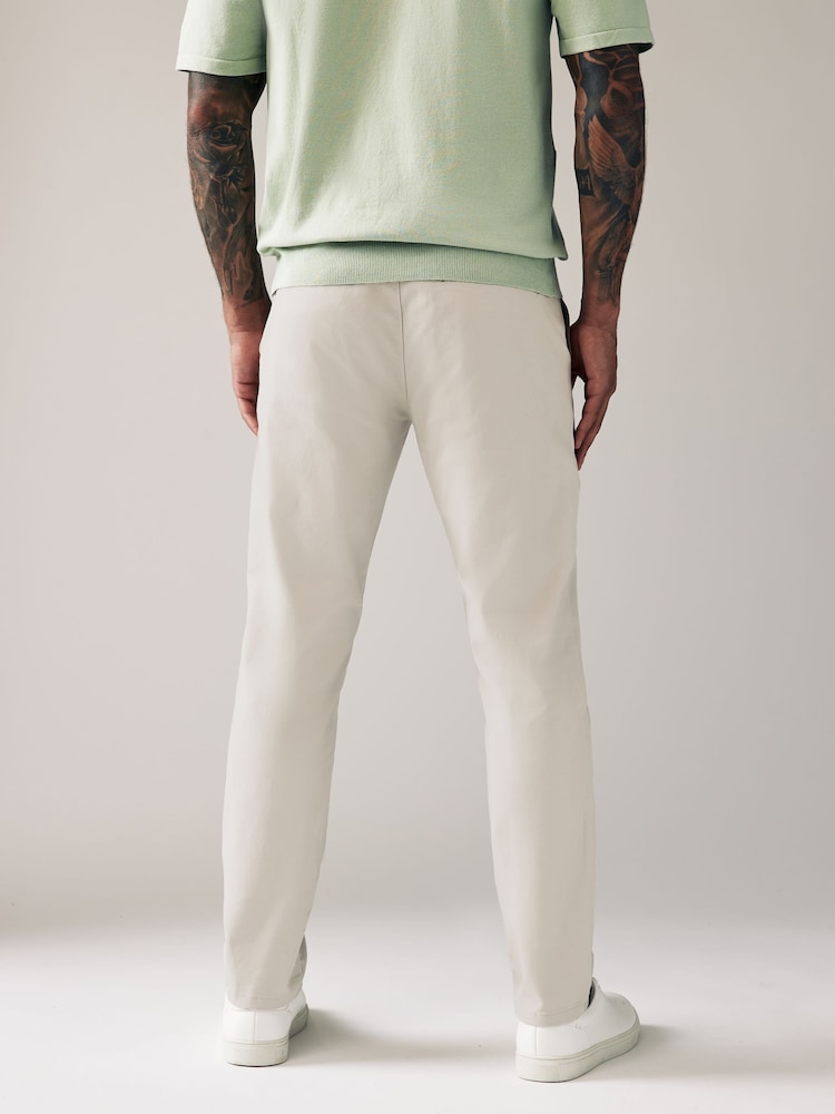 Stone Light Slim Fit Stretch Chinos Trousers - Image 3 of 8