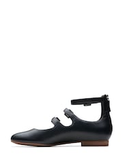 Clarks Black Leather Fawna Strap Shoes - Image 2 of 7