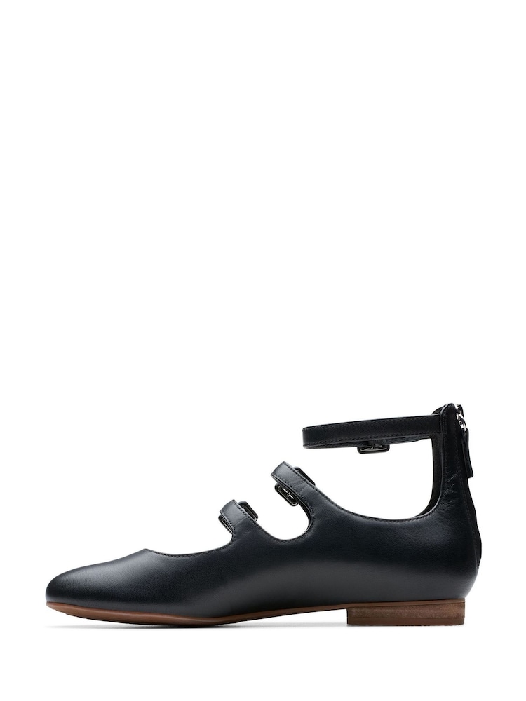 Clarks Black Leather Fawna Strap Shoes - Image 2 of 7 Clarks Black Leather Fawna Strap Shoes - Image 2 of 7