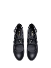 Clarks Black Leather Fawna Strap Shoes - Image 5 of 7