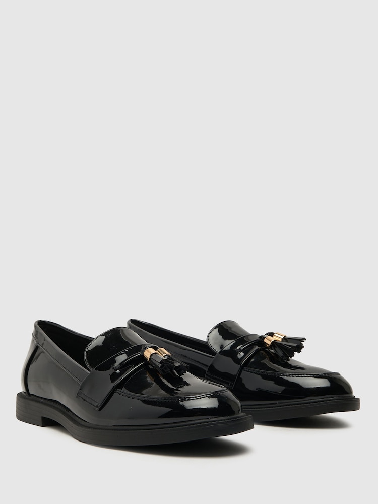 Schuh Lohan Patent Tassel Black Loafers - Image 2 of 4 Schuh Lohan Patent Tassel Black Loafers - Image 2 of 4