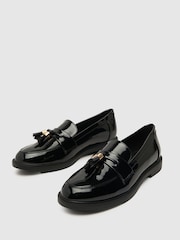 Schuh Lohan Patent Tassel Black Loafers - Image 3 of 4