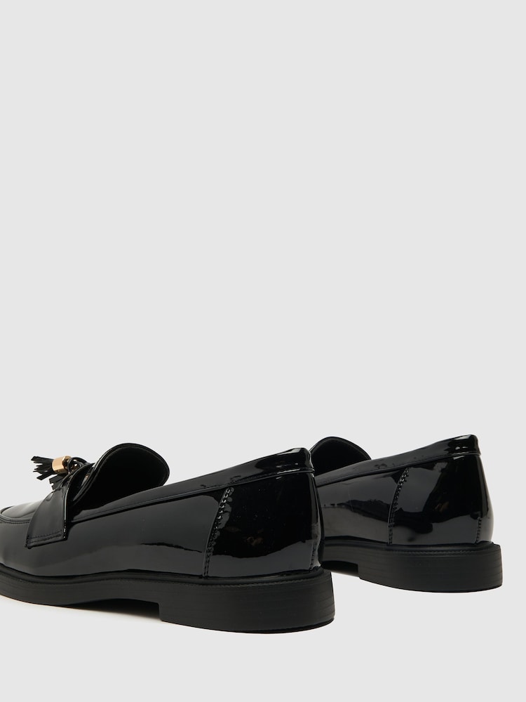 Schuh Lohan Patent Tassel Black Loafers - Image 4 of 4 Schuh Lohan Patent Tassel Black Loafers - Image 4 of 4