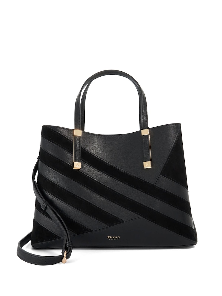 Dune London Black Dorry Tote Bag - Image 1 of 4