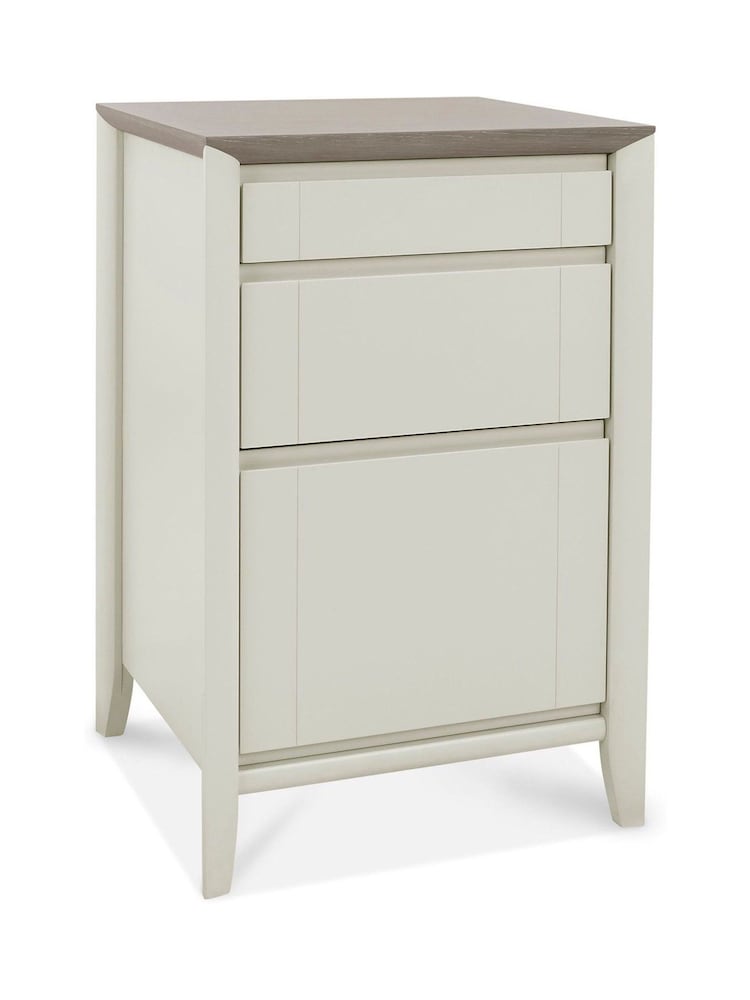 Bentley Designs Soft Grey Bergen 3 Drawer Filing Cabinet - Image 1 of 5