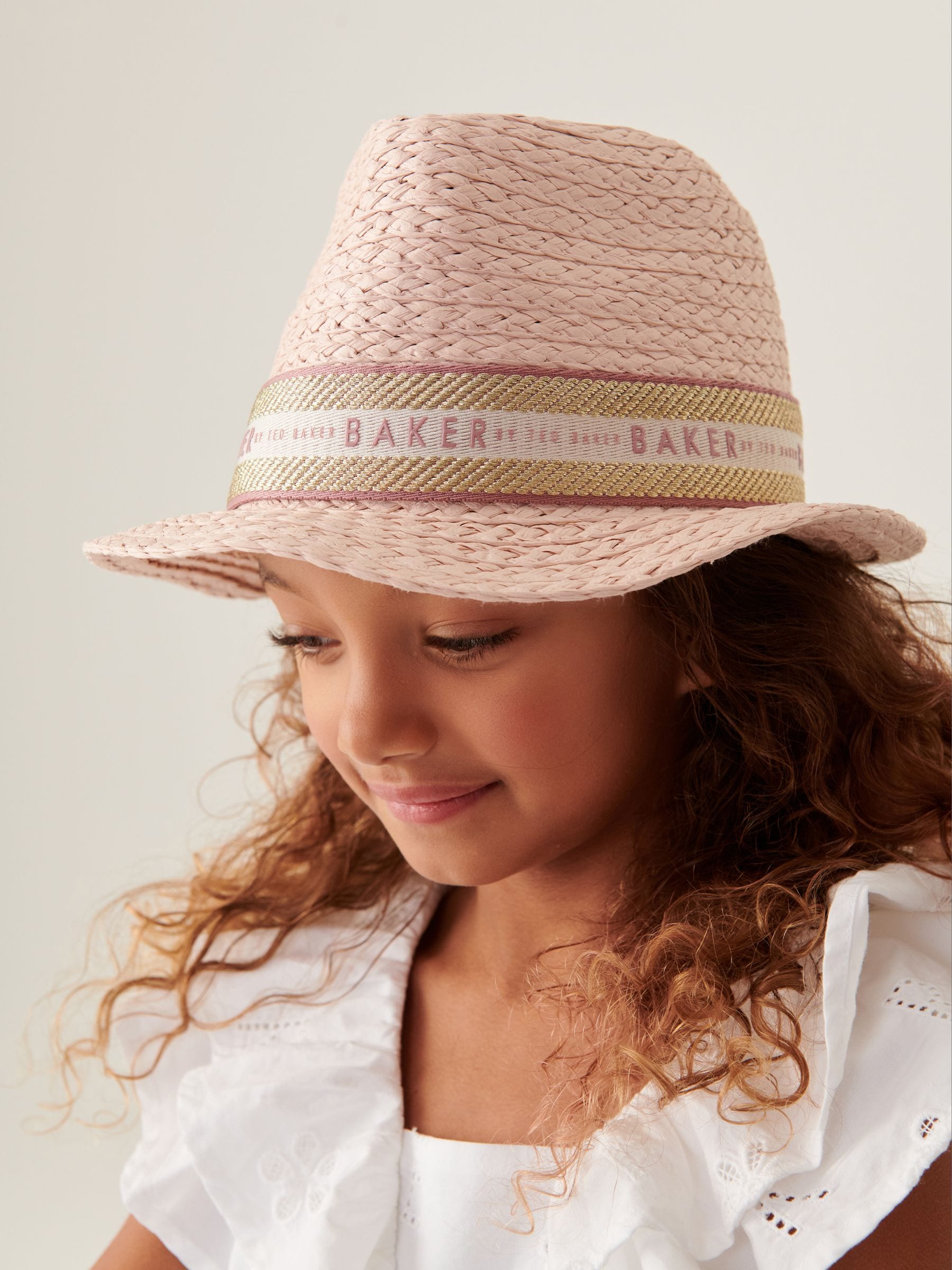 Buy Baker by Ted Baker Girls Pink Trilby Straw Hat from Next Luxembourg