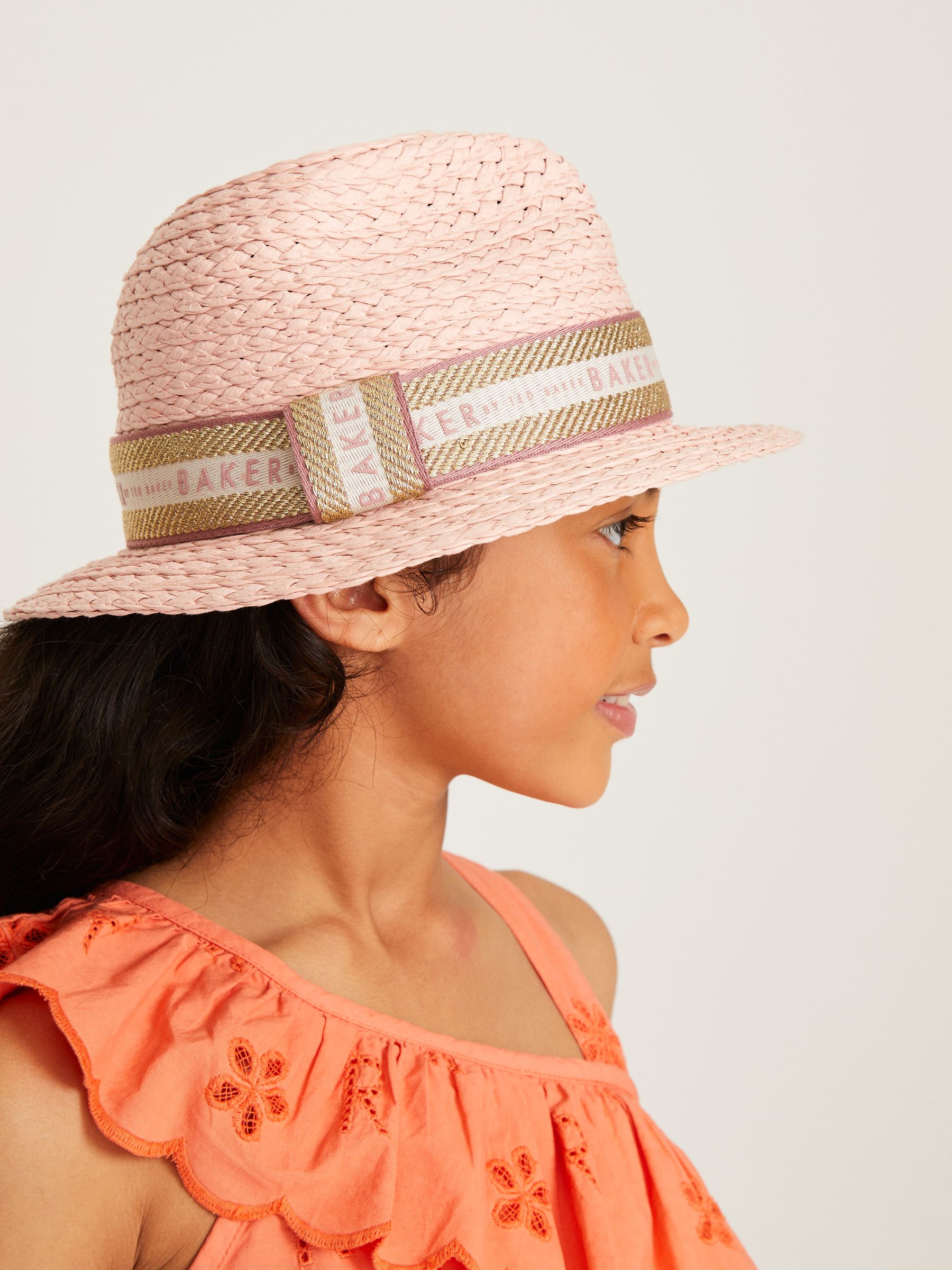 Buy Baker by Ted Baker Girls Pink Trilby Straw Hat from Next Luxembourg