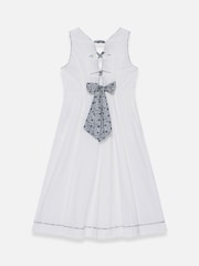 Mint Velvet White Cotton Tie Detail Maxi Dress - Image 8 of 8