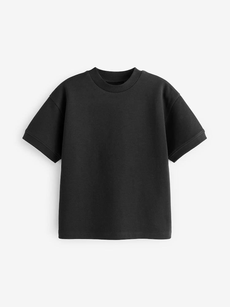 Black Relaxed Fit Heavyweight T-Shirt (3-16yrs) - Image 1 of 3