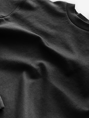 Black Relaxed Fit Heavyweight T-Shirt (3-16yrs) - Image 3 of 3