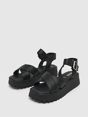 Schuh Wide Fit Tera Cross-Strap Sandals - Image 3 of 4