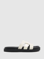 Schuh Timmy Croc Effect Footbed Sandals - Image 1 of 4