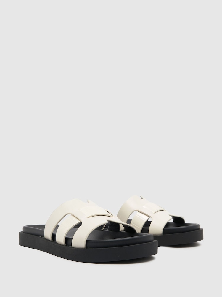 Schuh Timmy Croc Effect Footbed Sandals - Image 2 of 4