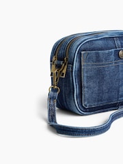 Gap Dark Wash Denim Pocket Crossbody Bag - Image 4 of 4