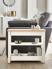 Cream Malvern Oak Effect Sofa Side Table - Image 1 of 11
