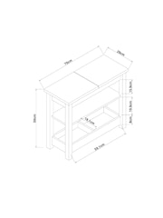 Cream Malvern Oak Effect Sofa Side Table - Image 11 of 11