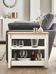 Cream Malvern Oak Effect Sofa Side Table - Image 4 of 11