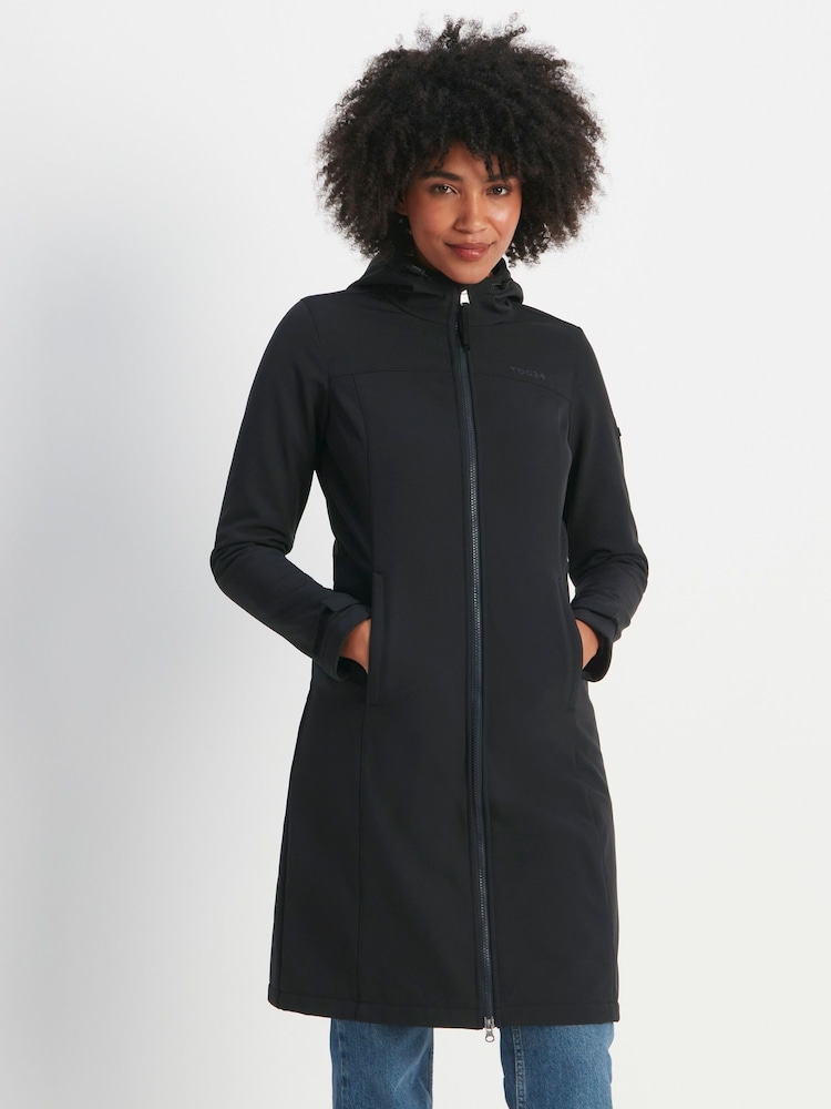 Schwarz - Tog 24 Marina Extra lange Softshell-Jacke - Bild 1 von 9 Schwarz - Tog 24 Marina Extra lange Softshell-Jacke - Bild 1 von 9