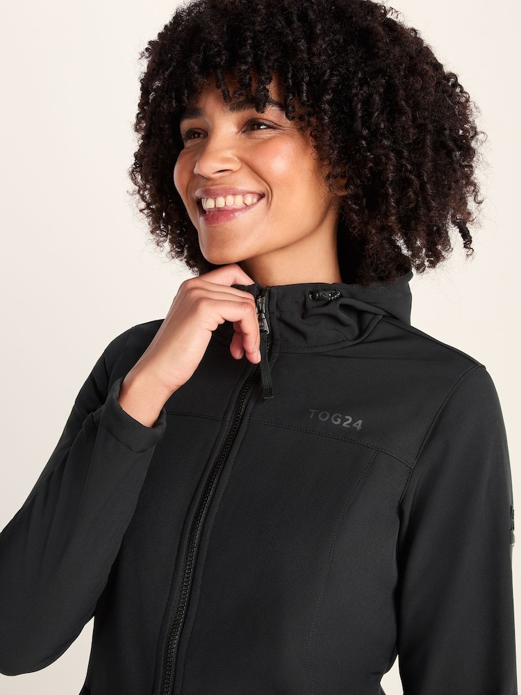 Tog 24 Black Marina Extra Long Softshell Coat - Image 5 of 5