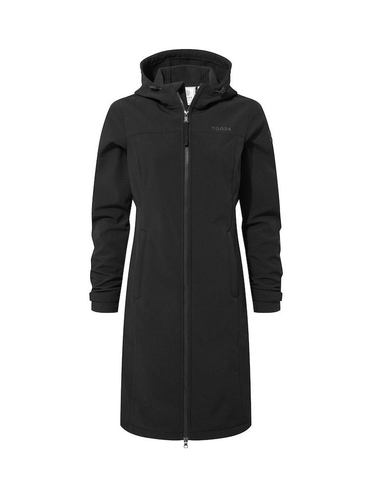 Tog 24 Black Marina Long Water Resistant Softshell Jacket - Image 6 of 6 Tog 24 Black Marina Long Water Resistant Softshell Jacket - Image 6 of 6