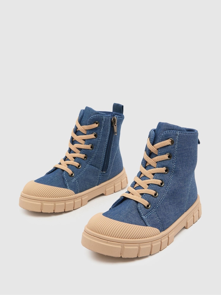 Schuh Junior Carousel laarzen in blauw - Image 3 of 4