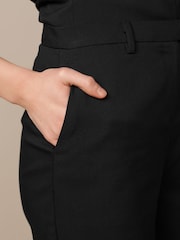 Black Tailored Stretch Wide Leg Trousers - Image 4 of 6