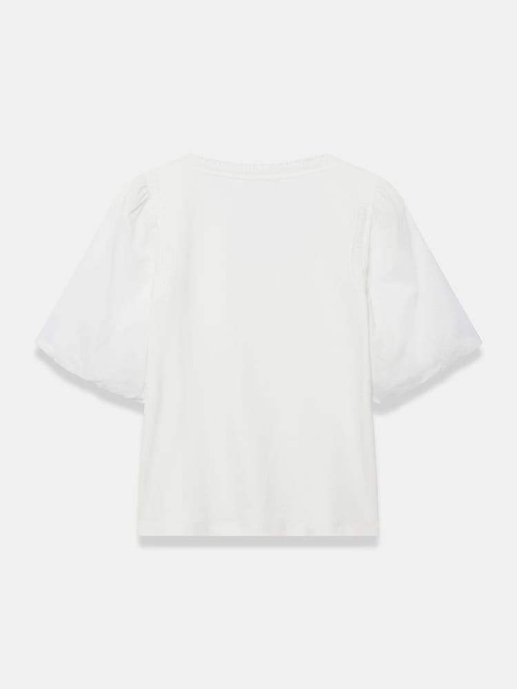 Mint Velvet White Cotton Puff Sleeve Top - Image 8 of 8