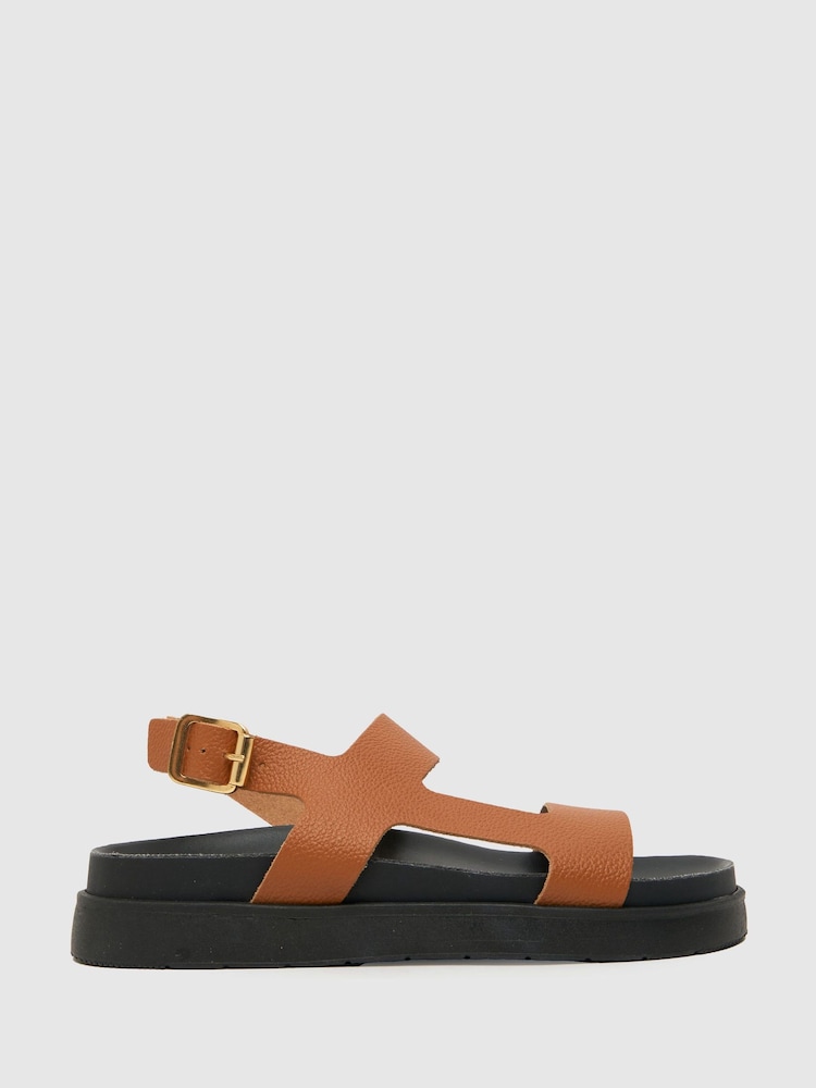 Braun - Schuh Tasmin Ledersandalen mit dicker Sohle - Bild 1 von 4