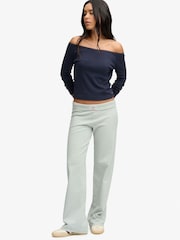 Superdry Green Athletic Essentials Stripe Jersey Trousers - Image 4 of 6