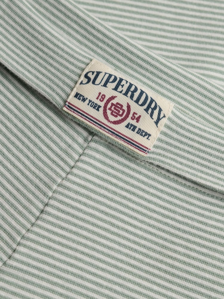Superdry Green Athletic Essentials Stripe Jersey Trousers - Image 6 of 6