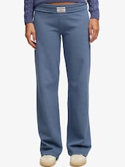 Superdry Blue Athletic Essentials Stripe Jersey Trousers - Image 1 of 7