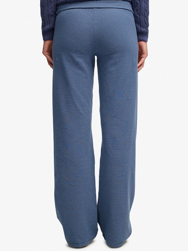 Superdry Blue Athletic Essentials Stripe Jersey Trousers - Image 2 of 7