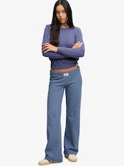 Superdry Blue Athletic Essentials Stripe Jersey Trousers - Image 5 of 7