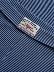 Superdry Blue Athletic Essentials Stripe Jersey Trousers - Image 7 of 7