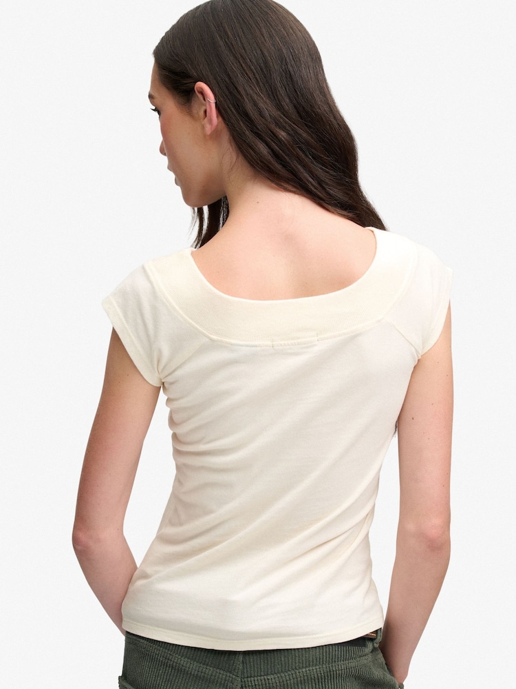 Superdry Athletic Essentials Off Shoulder Top - 画像 2 / 7