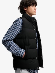 Superdry Black Non Hood Short Everest Gilet - Image 2 of 7