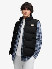 Superdry Black Non Hood Short Everest Gilet - Image 5 of 7