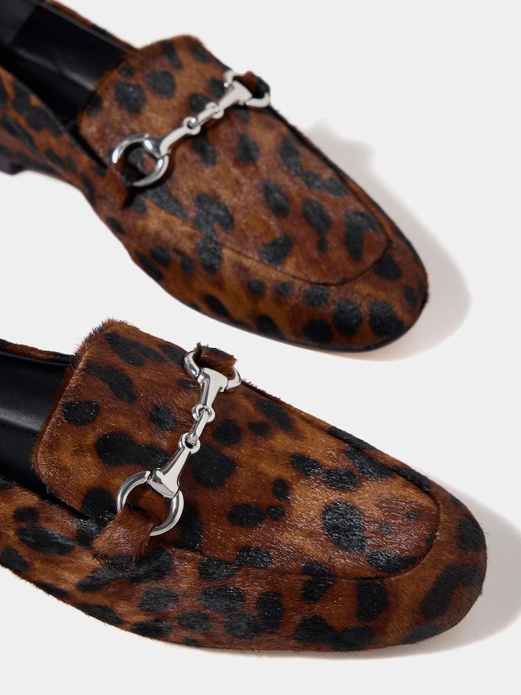 Mint Velvet Animal Print Camille Loafers - Image 4 of 4 Mint Velvet Animal Print Camille Loafers - Image 4 of 4