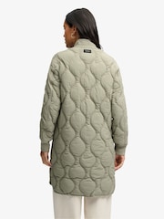Superdry Green Longline Quilted Liner Jacket - Image 4 of 7