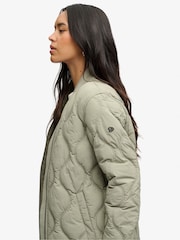 Superdry Green Longline Quilted Liner Jacket - Image 5 of 7