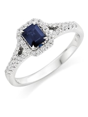 Beaverbrooks 18ct Diamond Halo Ring - Image 1 of 6