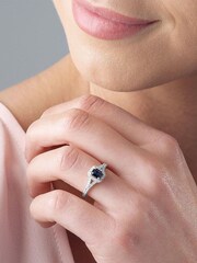 Beaverbrooks 18ct Diamond Halo Ring - Image 6 of 6