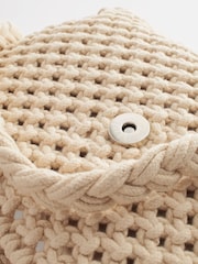 Cream Crochet Fringe Cross-Body Bag - Image 9 of 9