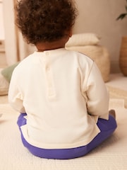 White/Cobalt Blue Safari Character Baby Top and Leggings 2 Piece Set - Image 2 of 5