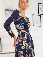 أزرق - Jolie Moi Greyson Long Sleeve Maxi Dress - Image 9 of 10