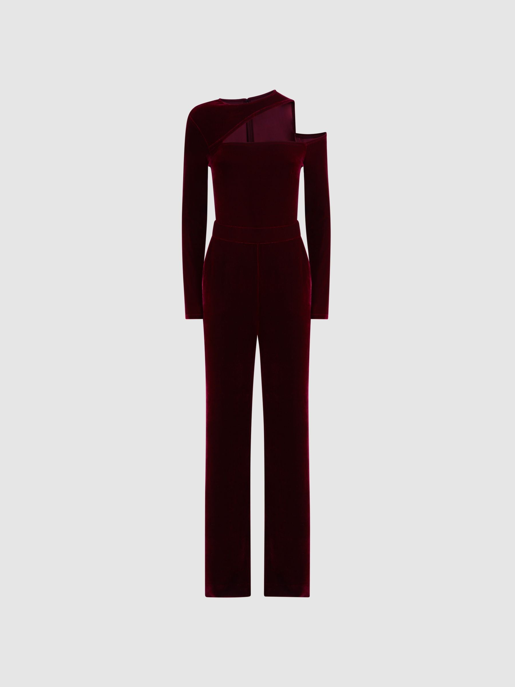 Buy Reiss Berry Adele Petite Velvet Off The Shoulder Jumpsuit from Next Luxembourg