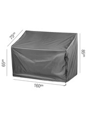 Pacific Black Garden Bench Aerocover 160x75x65/85cm high - Image 1 of 1